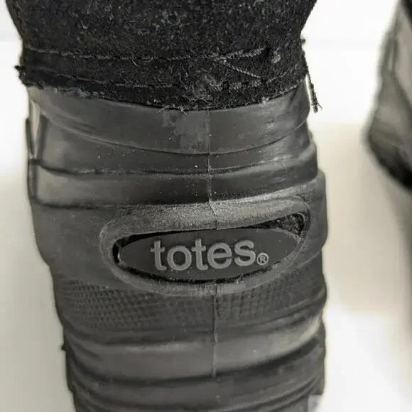 Totes Men's Black Boots size 9 totes brand - Picture 7 of 8